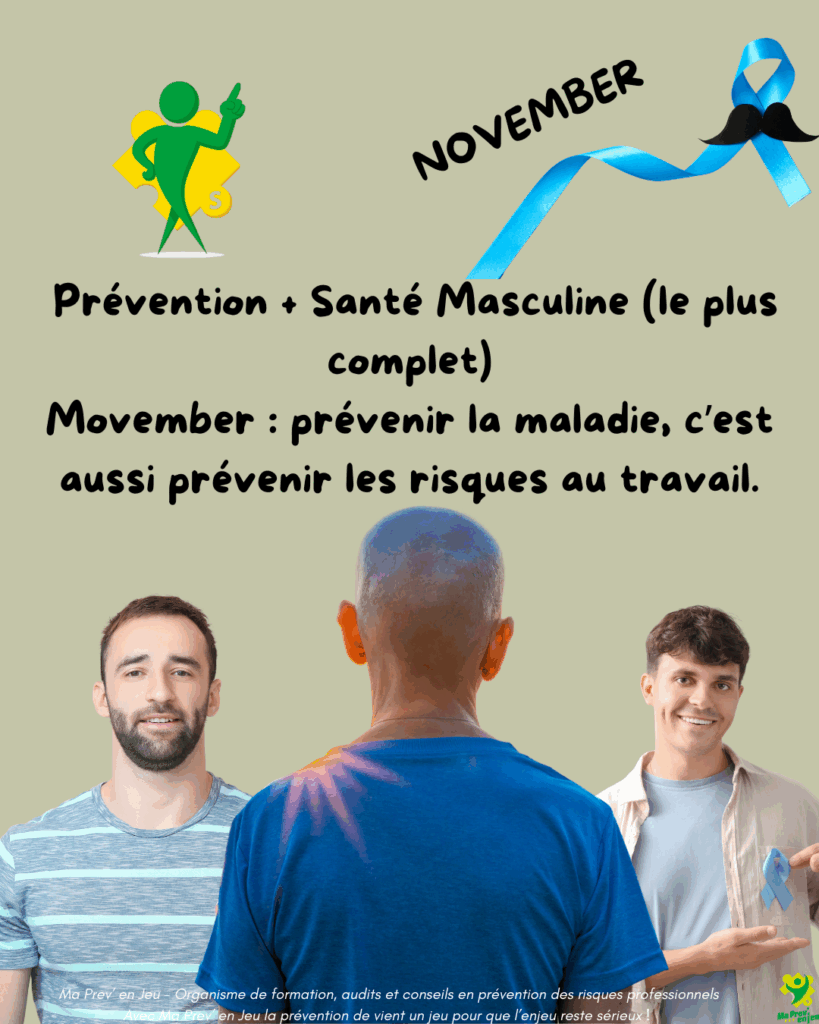 Prévention santé masculine au travail – Movember – risques professionnels